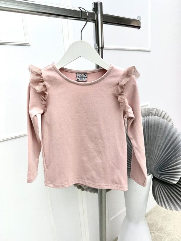 Vaikiška palaidinė ilgomis rankovėmis - pelenų rožė