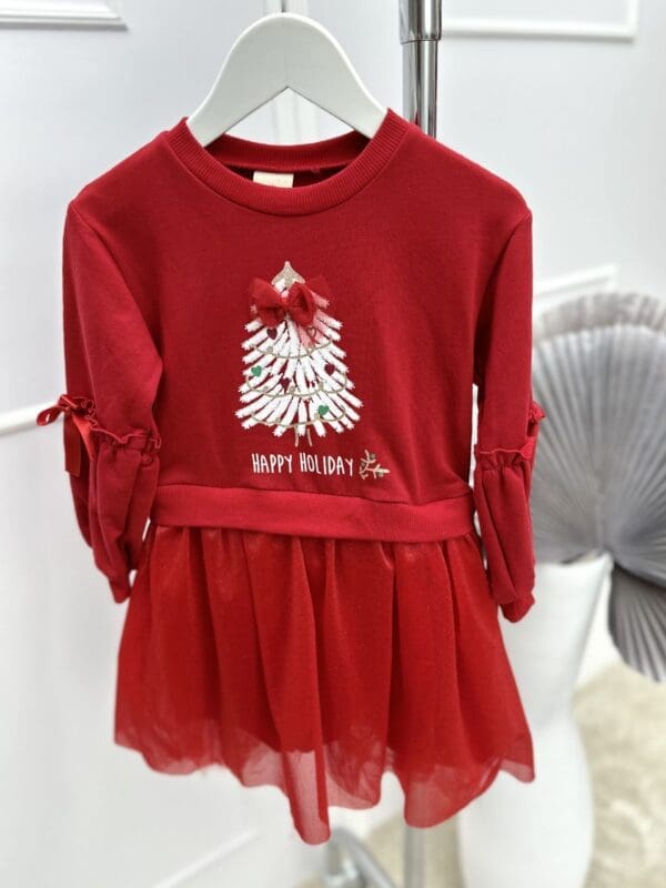 Vaikiška šventinė suknelė tiuliu- EGLUTĖ