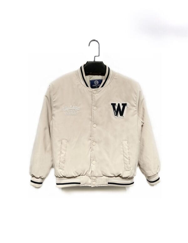 Vaikiška creamy spalvos bomber striukė