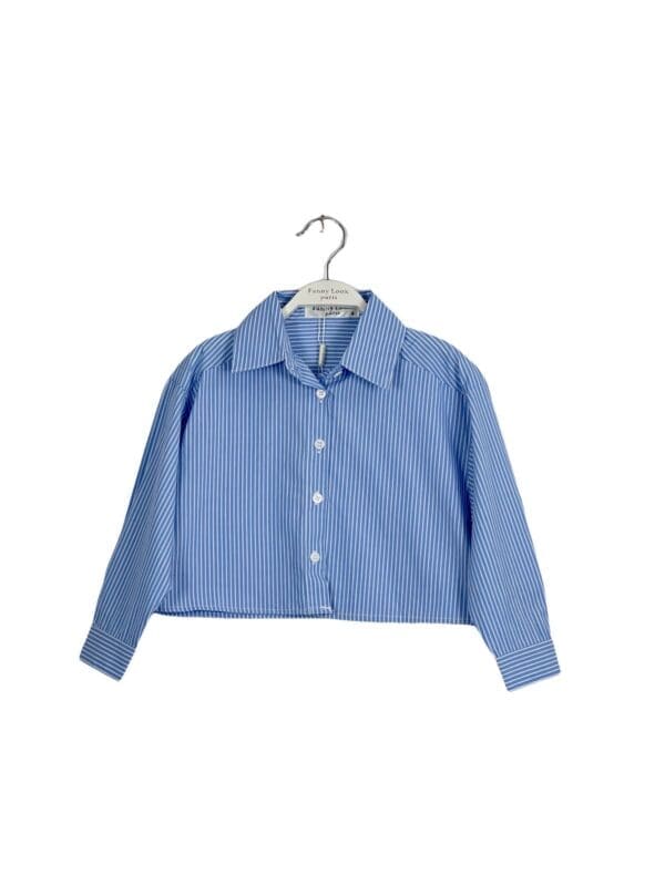 Blue spalvos marškiniai ilgomis rankovėmis