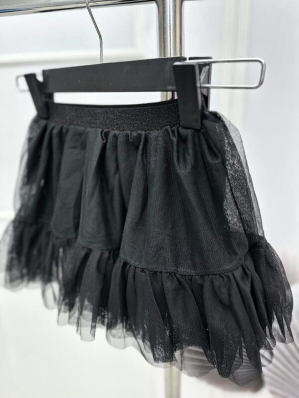 Vaikiškas tiulio sijonas - black