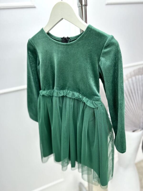 Vaikiška tiulio suknelė - smaragdinė