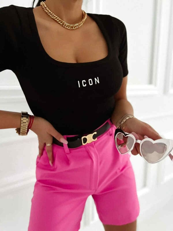 Marškinėliai Basic trumpomis rankovėmis su užrašu