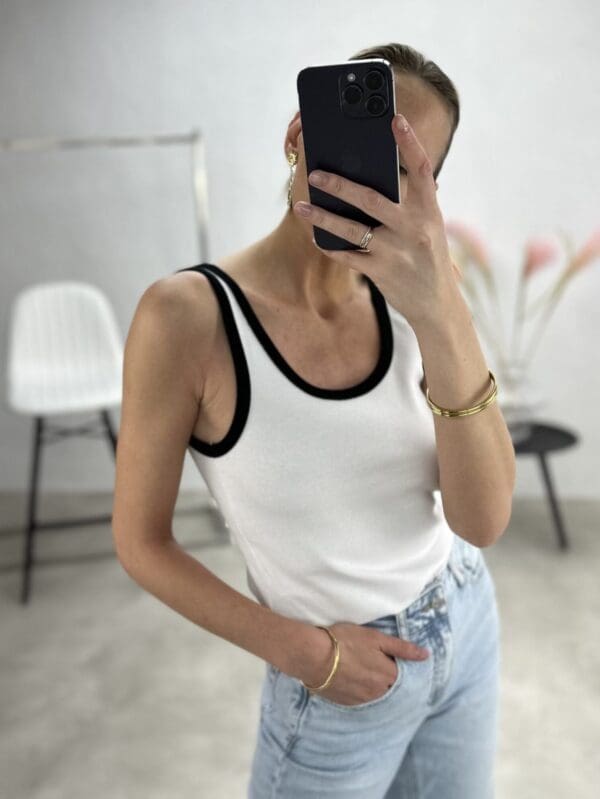 Marškinėliai Basic su apvadais