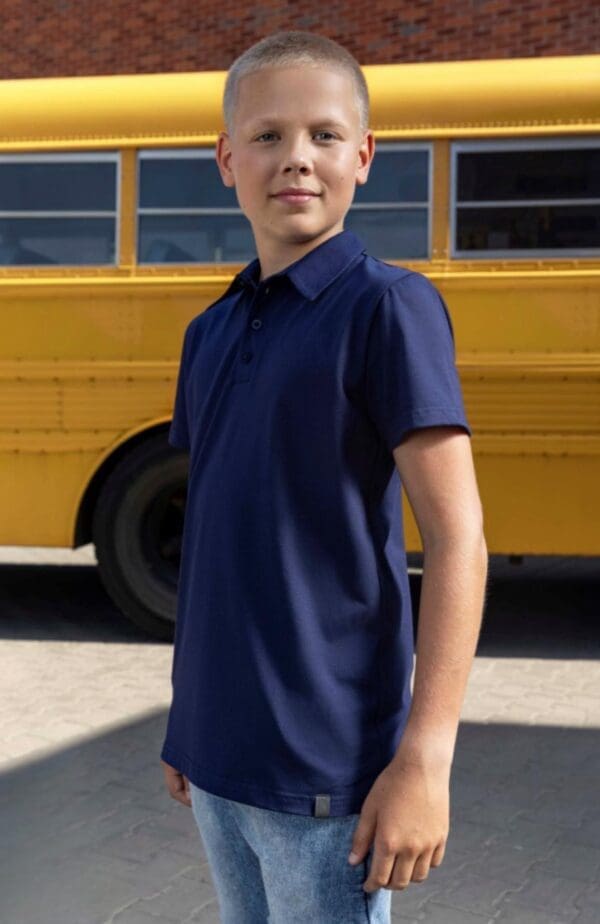 Marškinėliai trumpomis rankovėmis tamsiai mėlynos spalvos