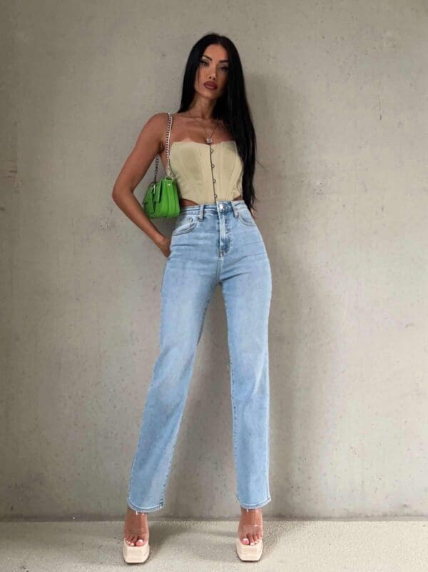 Džinsai Straight Stretch