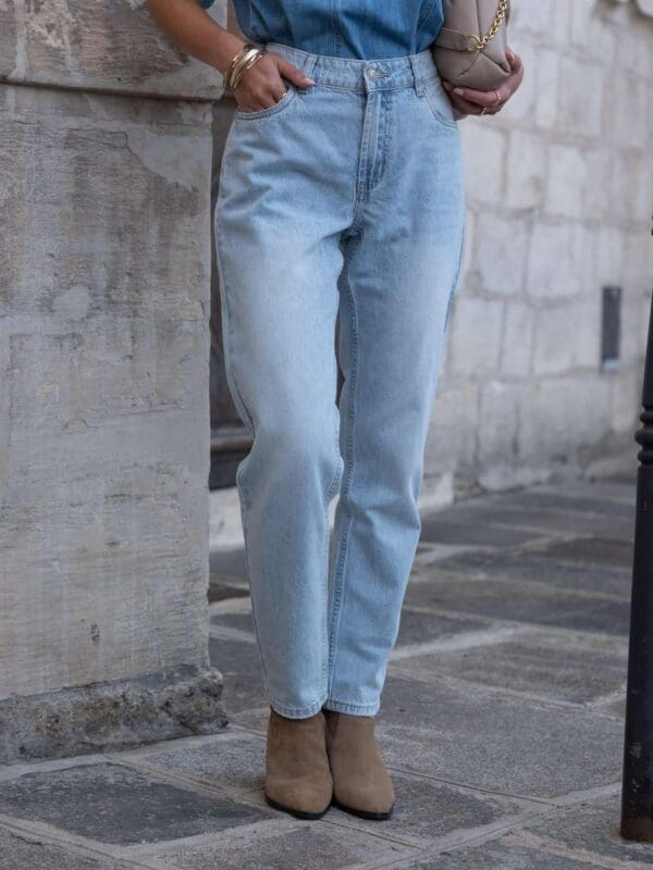 Džinsai MOM FIT High Waist