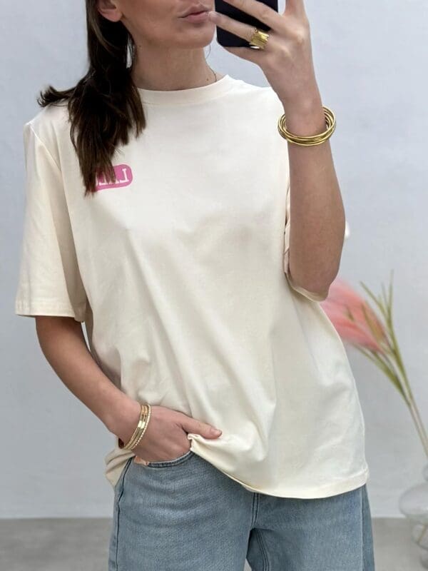 Žaismingi marškinėliai su printu