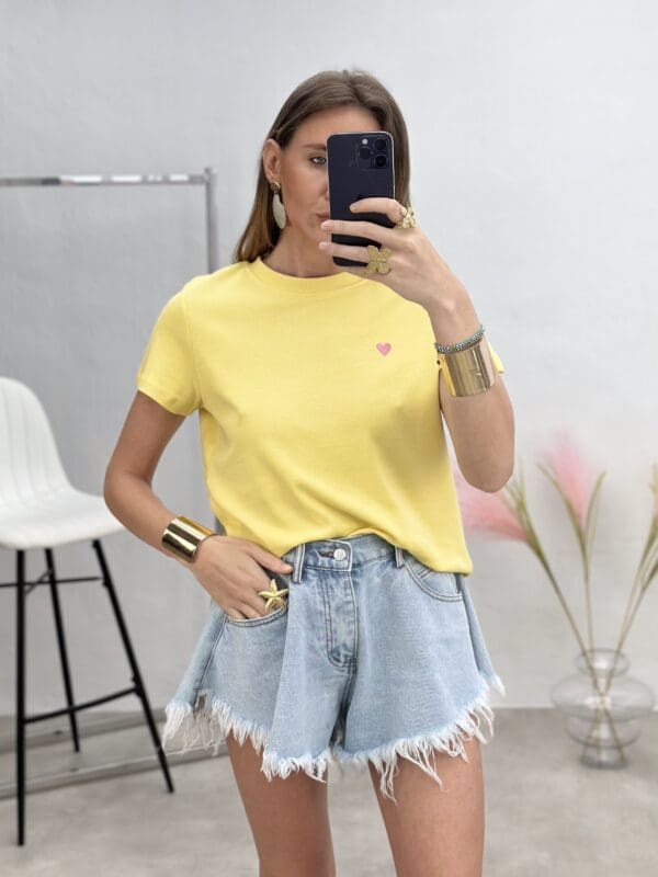 Marškinėliai su širdele