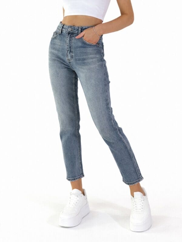 Džinsai Mom Fit
